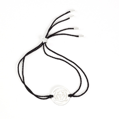 The Brow Chakra Silver- black cord