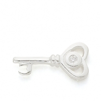 SILVER / CZ KEY TO MY HEART