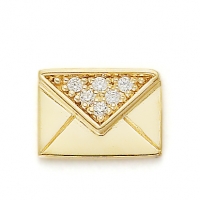 GOLD / CZ A LETTER OF LOVE