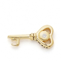 GOLD / CZ KEY TO MY HEART