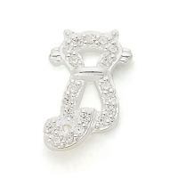 SILVER / CZ CURIOUS CAT