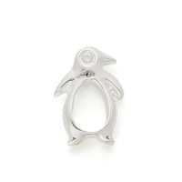 SILVER / CZ PENGUIN - They mate for life !