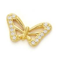 GOLD / CZ  BEAUTIFUL BUTTERFLY