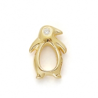 GOLD / CZ PENGUIN - They mate for life !