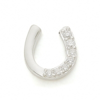 SILVER / CZ   LUCKY HORSEHOE