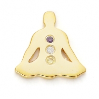 GOLD / 3 CZ'S YOGA PERSON