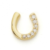 GOLD / CZ  LUCKY HORSESHOE