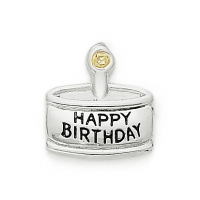 SILVER / CZ   BIRTHDAY CAKE