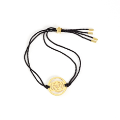 Brow Chakra Gold-black cord