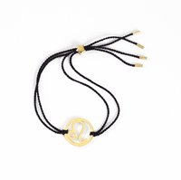 Leo Zodiac Gold-black cord
