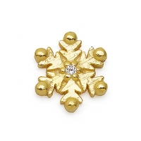 GOLD / CZ  SNOWFLAKE