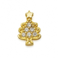 GOLD / CZ  CHRISTMAS TREE