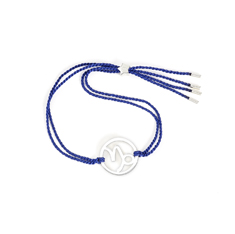 Capricorn Zodiac Silver-indigo cord