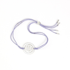 Virgo Zodiac Silver - Lilac cord