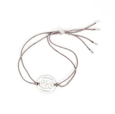 Cancer Zodiac Silver-silver cord